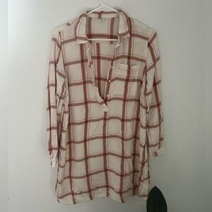 Old Navy plaid pink and white collar dress